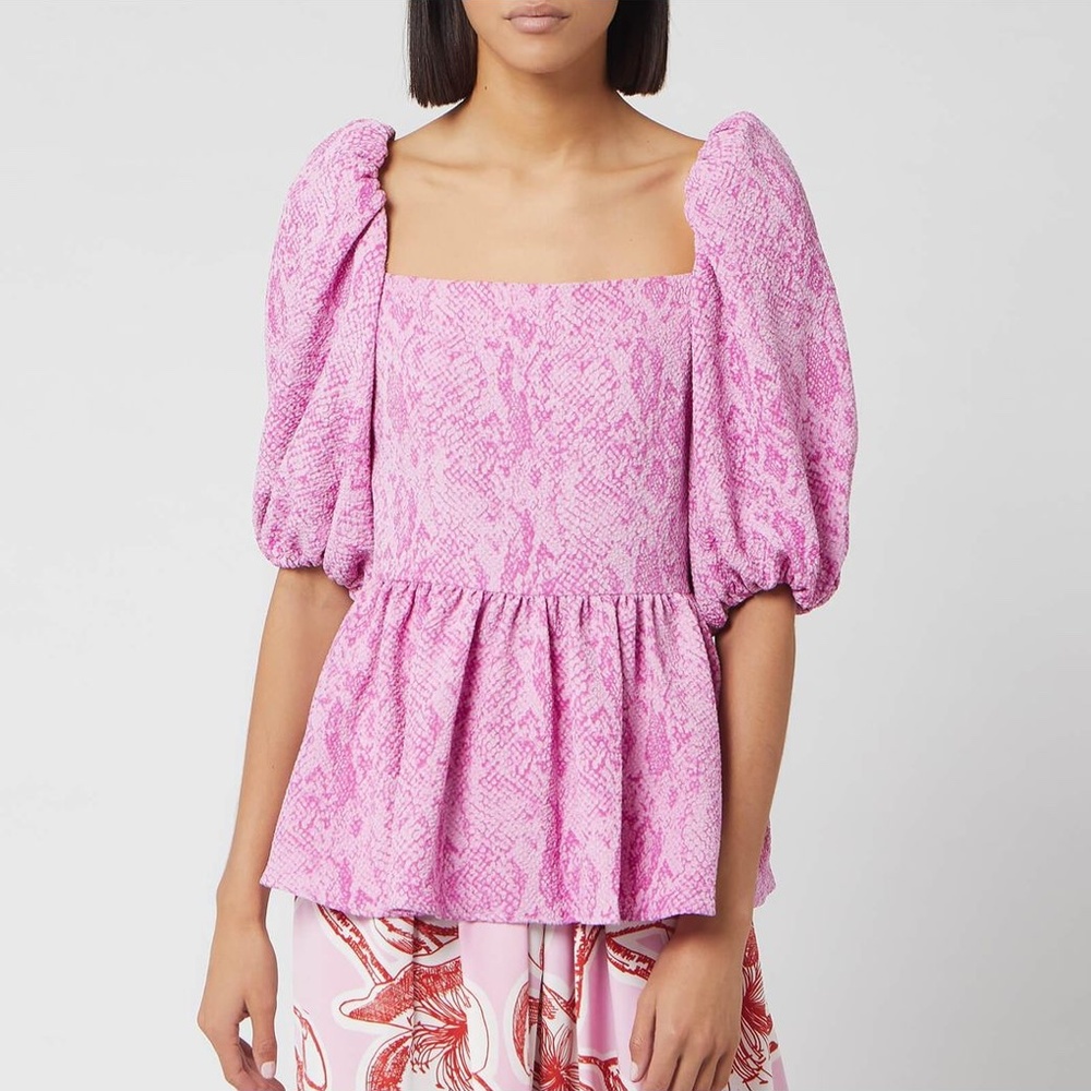 STINE GOYA Irene Snake Print Top NWT Large